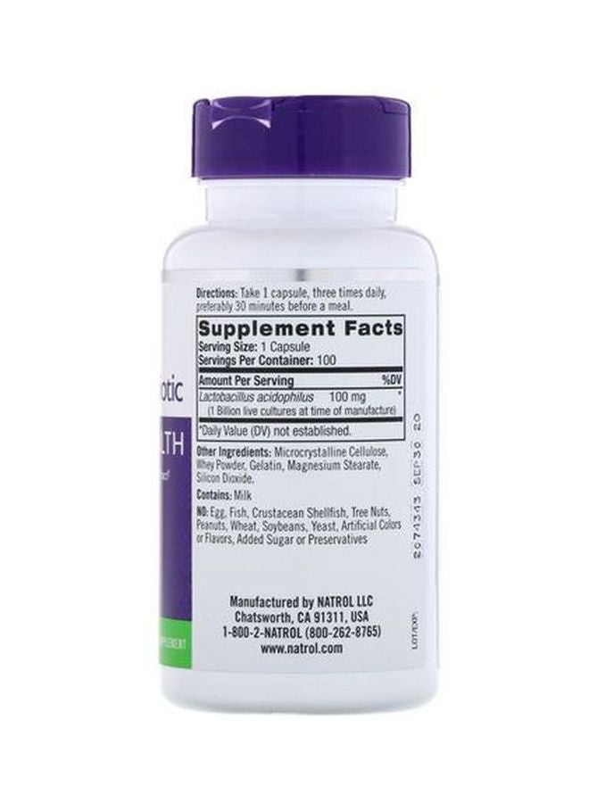 Natrol Acidophilus Probiotic Digestive Health - 100 Capsules - Image 4